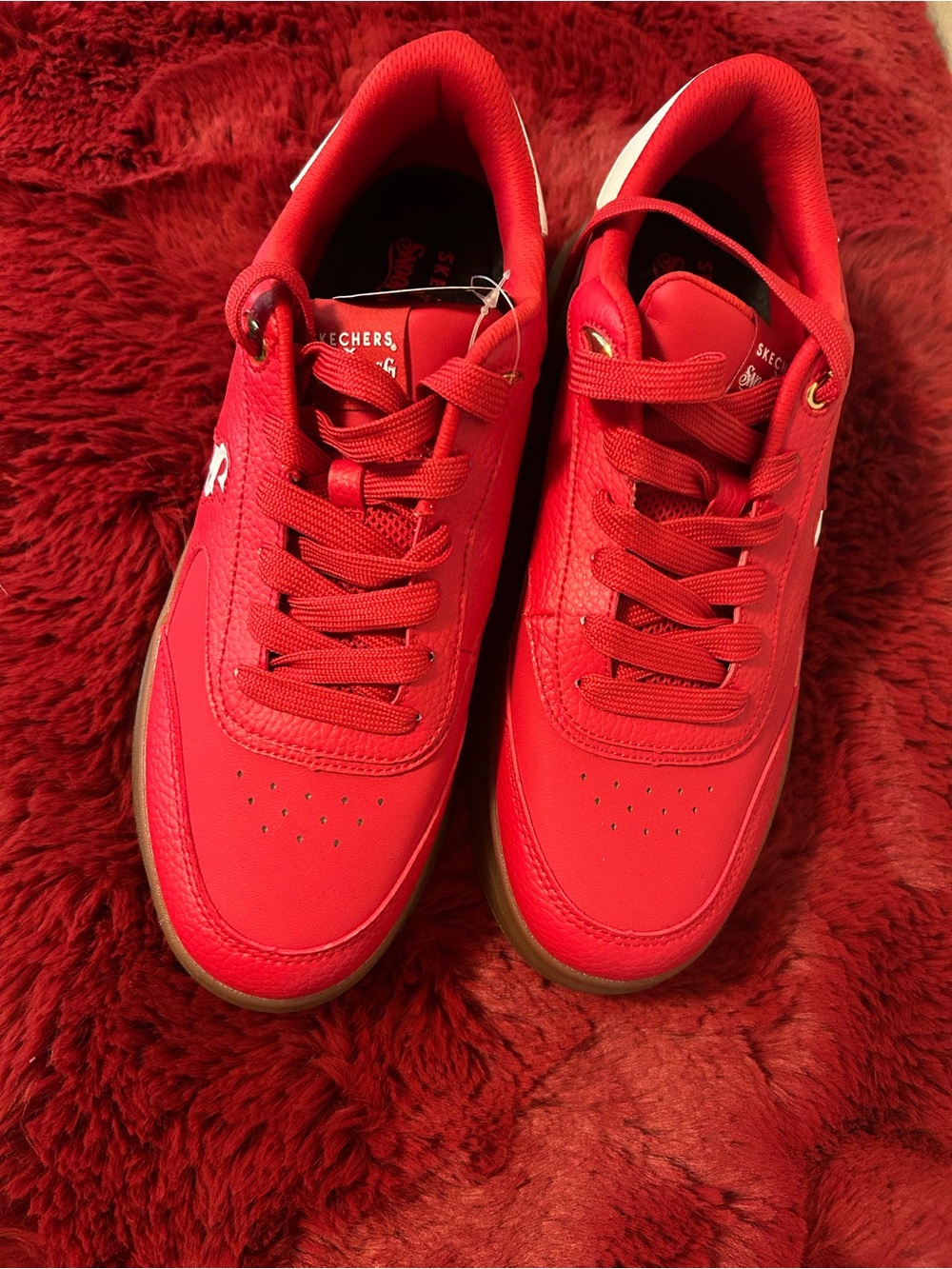 Snoop Dogg Skechers Bright Red Lace-Up Sneakers